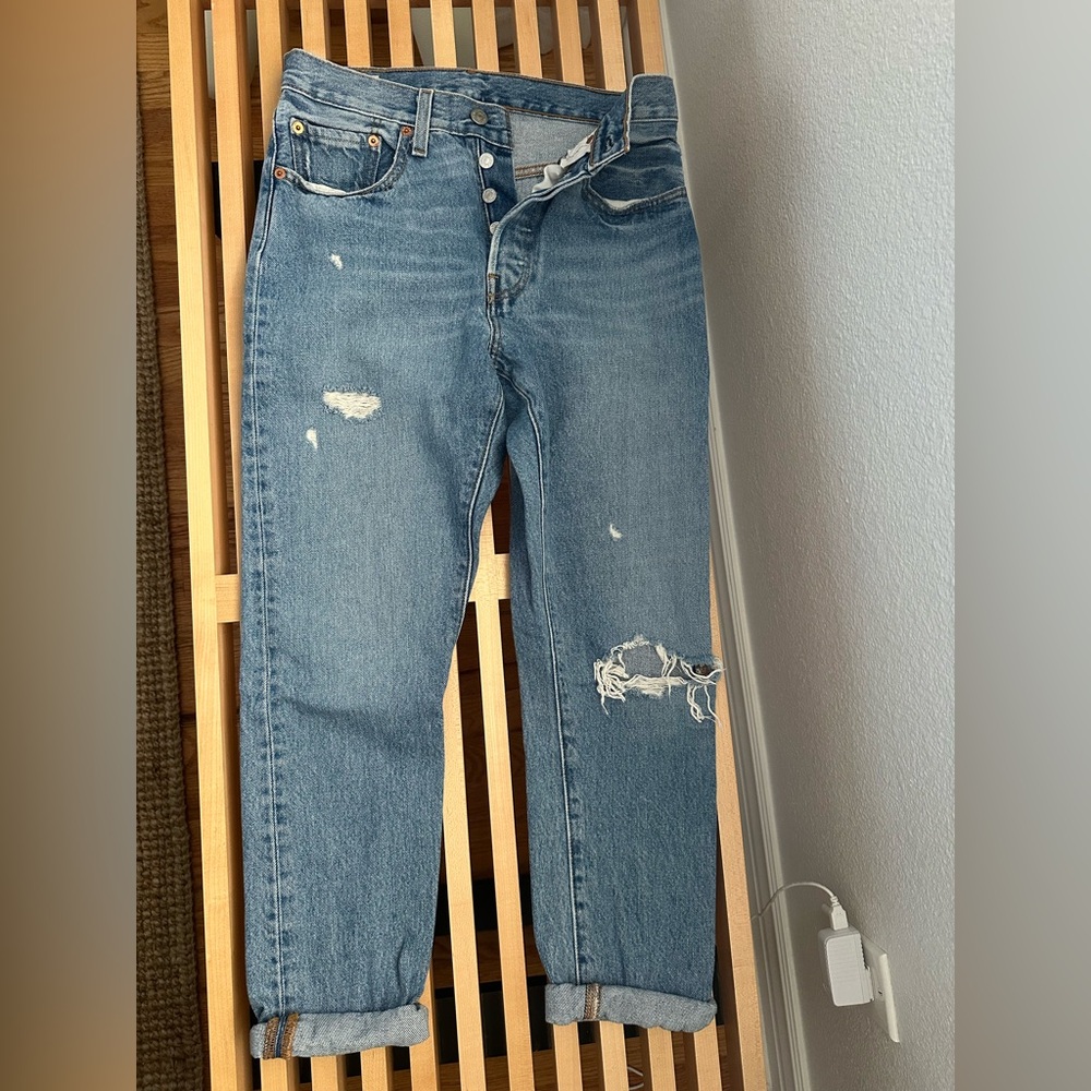 Levi’s 501 Skinny Distressed Jeans